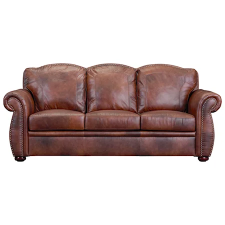 Traditional Leather Sofa